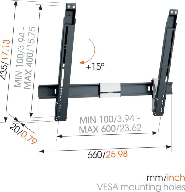 Série THIN - inclinable - L - 40"-65" 25kg – Image 3