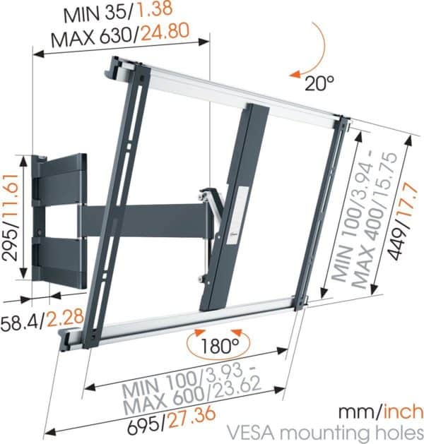 Série THIN - orientable - L - 40"-65" 30kg – Image 3