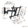 Série WALL - orientable - M - 32"-55" 20kg – Image 3