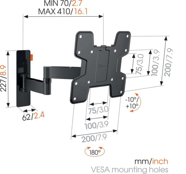 Série WALL - orientable - S - 19"-43" 15kg – Image 5